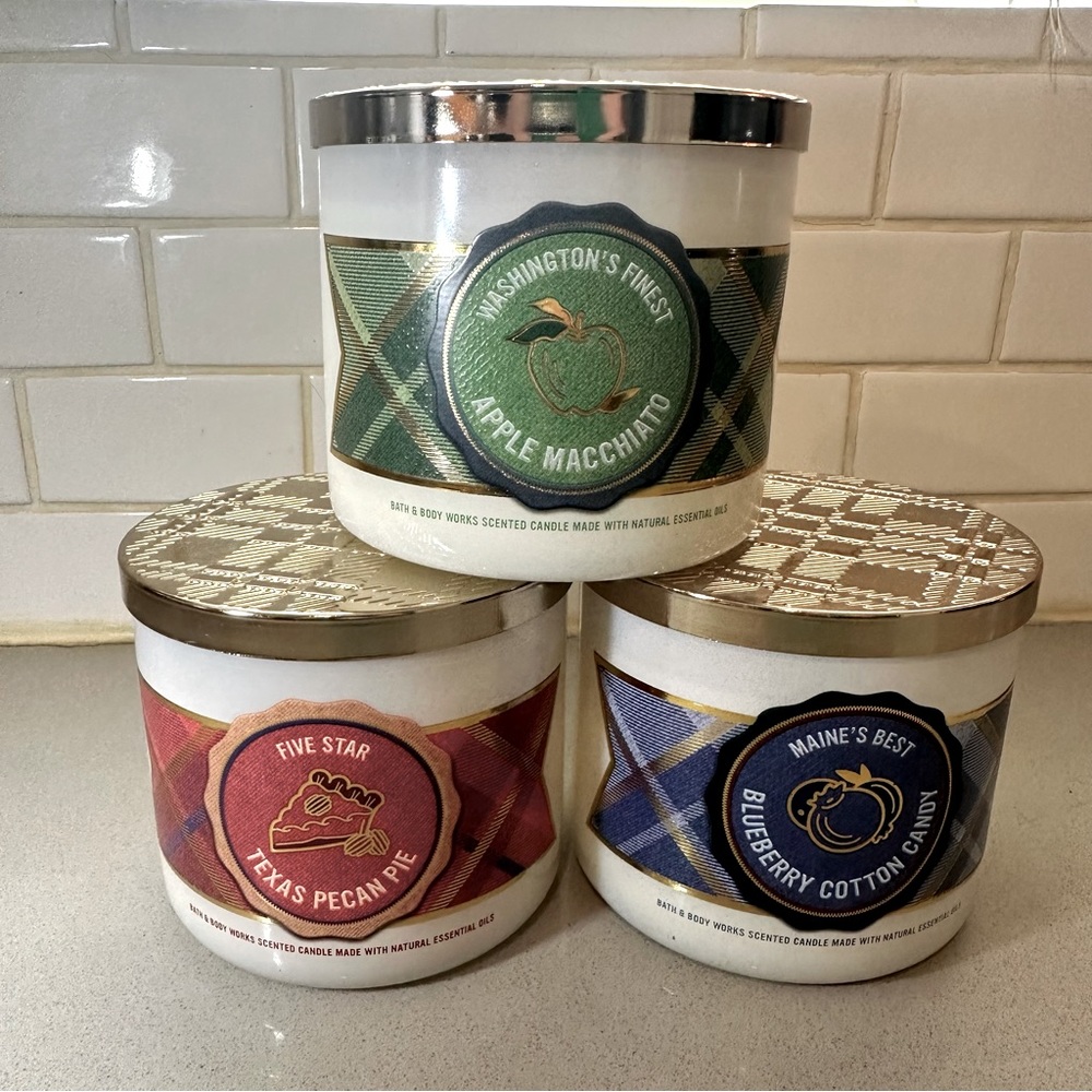 3 BBW Bath And Body Works Limited Edition Candles